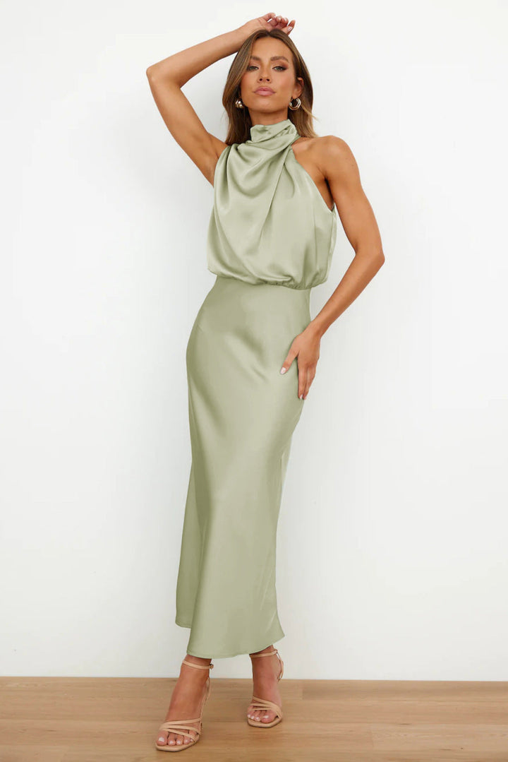 Melina | Damen Ärmelloses Midikleid | Knitterarm