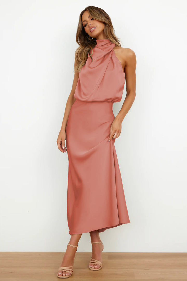 Melina | Damen Ärmelloses Midikleid | Knitterarm