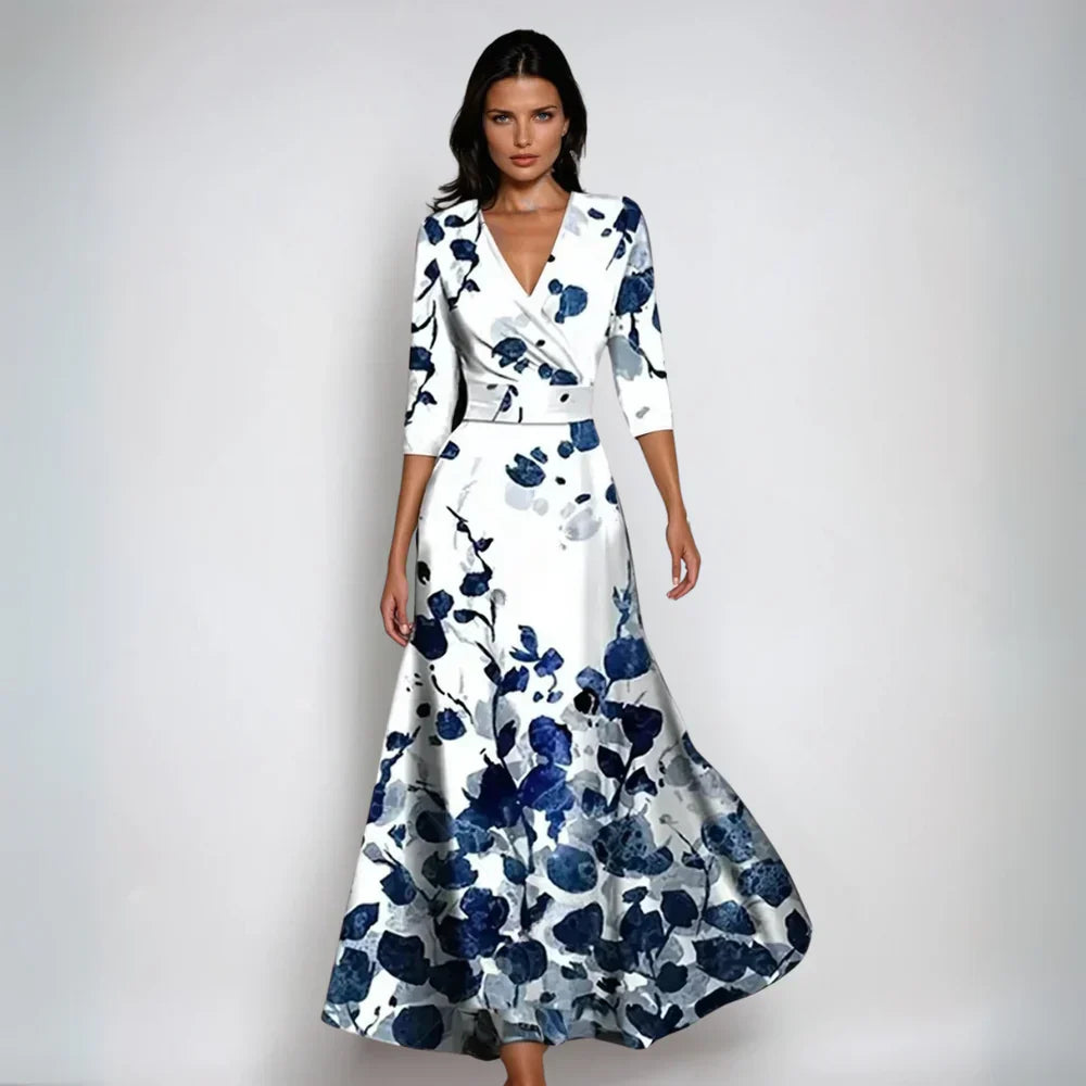 Ylva | Damen Geblümtes Kleid | Wickeldesign
