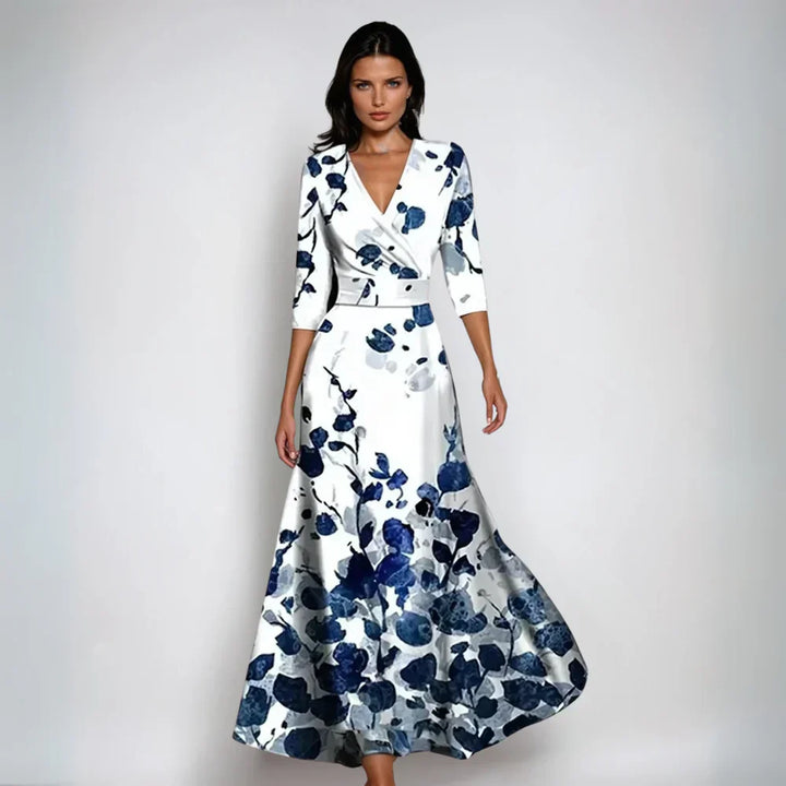 Ylva | Damen Geblümtes Kleid | Wickeldesign