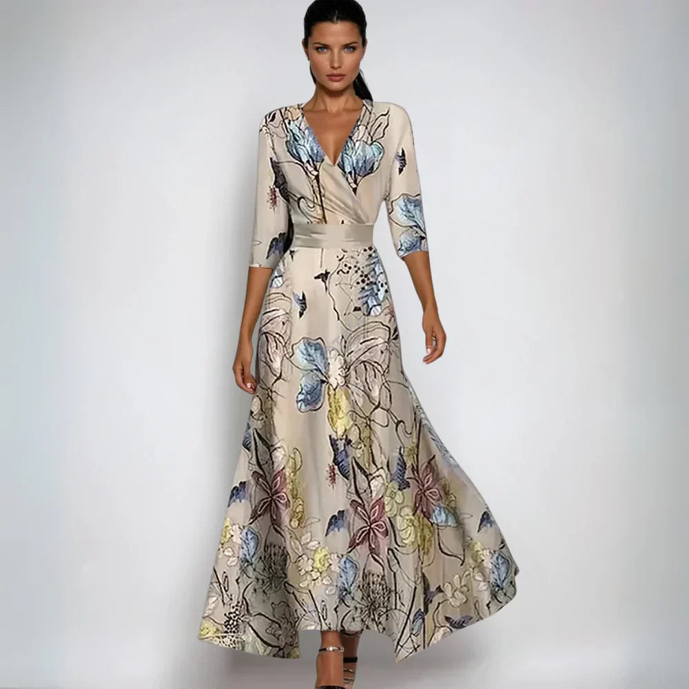 Ylva | Damen Geblümtes Kleid | Wickeldesign