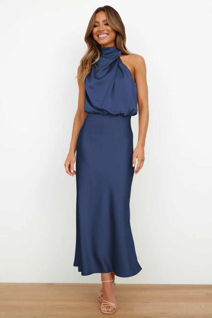 Melina | Damen Ärmelloses Midikleid | Knitterarm