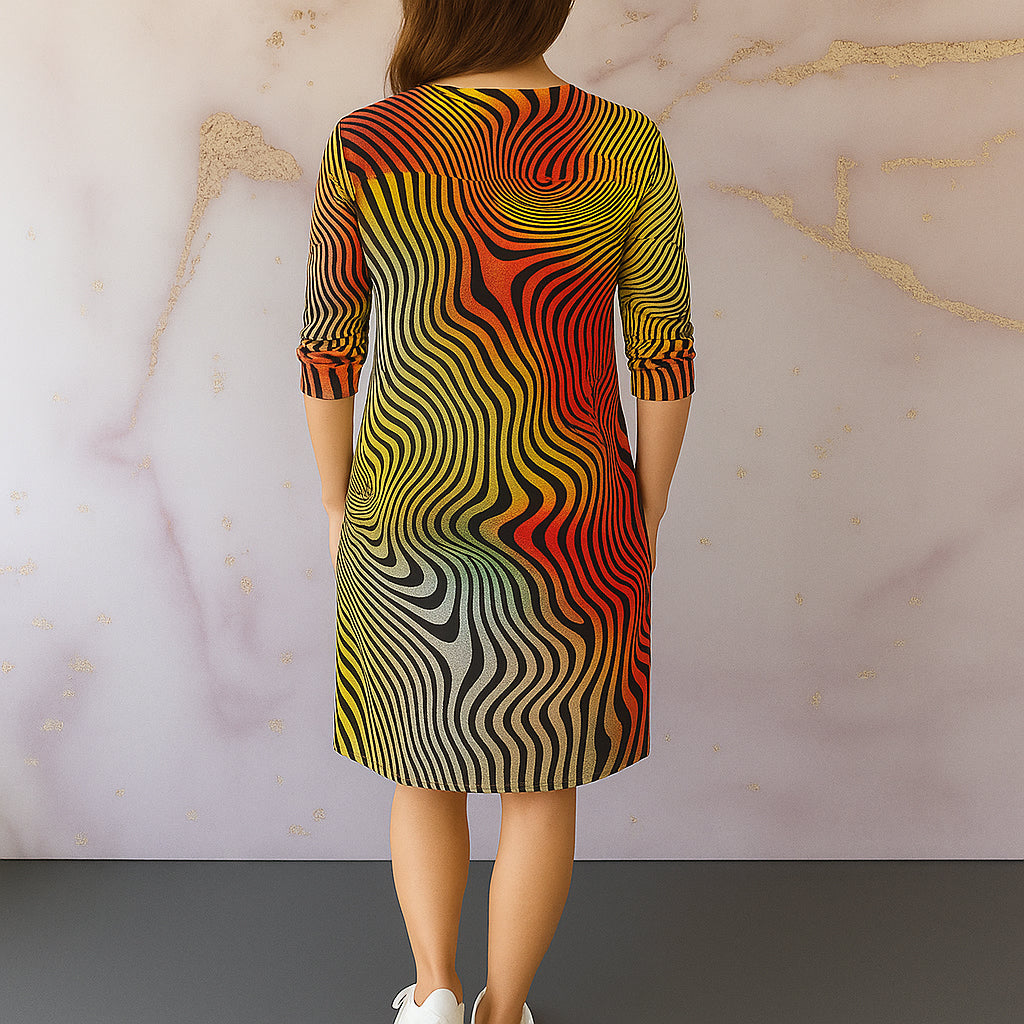 Ria | Damen V-Ausschnitt Kleid | Elegant und Vielseitig