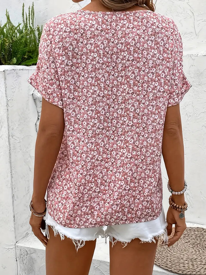 Jarla | Damen Kurzarm Bluse | Luftig Praktisch