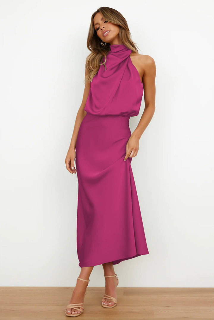 Melina | Damen Ärmelloses Midikleid | Knitterarm