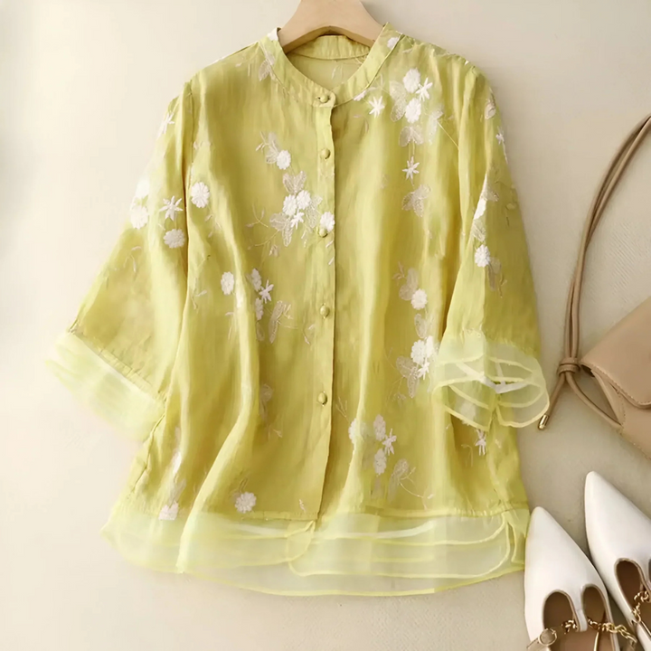 Fenja | Damen Florale Bluse | Bequem