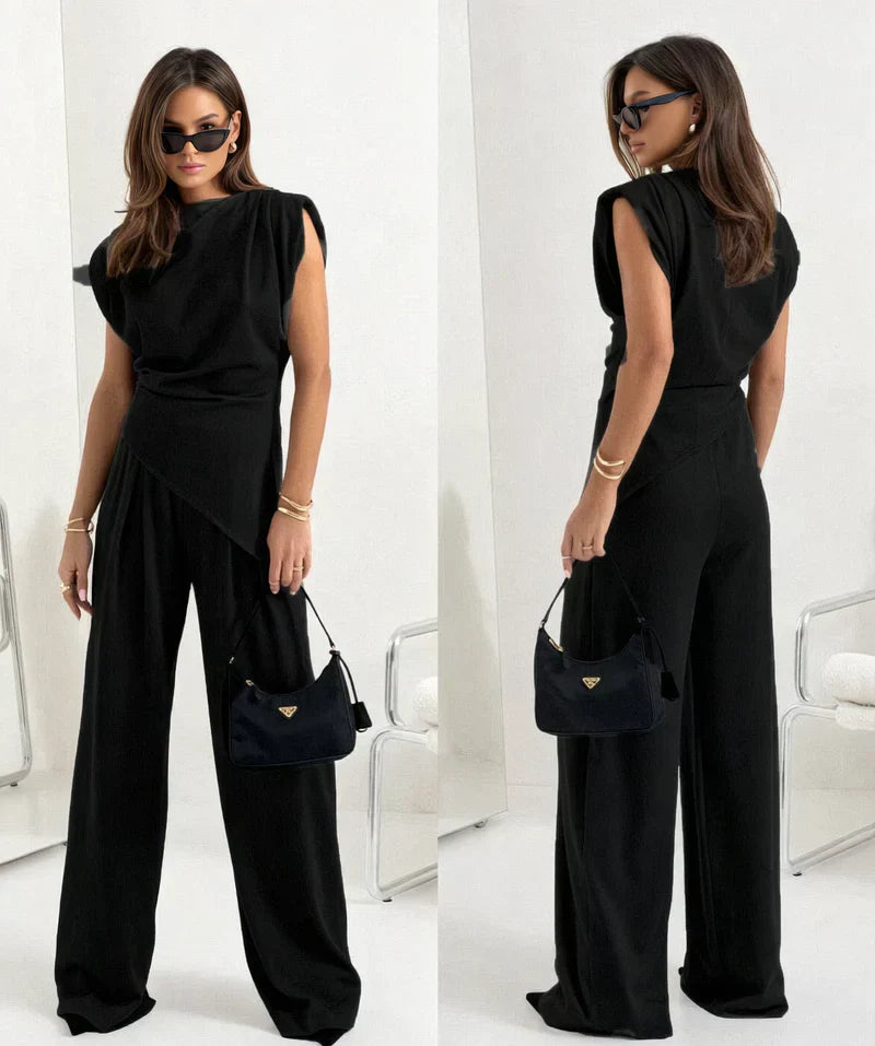 Lina Set | Damen Zweiteiliges Set | Drapiert & Elegant
