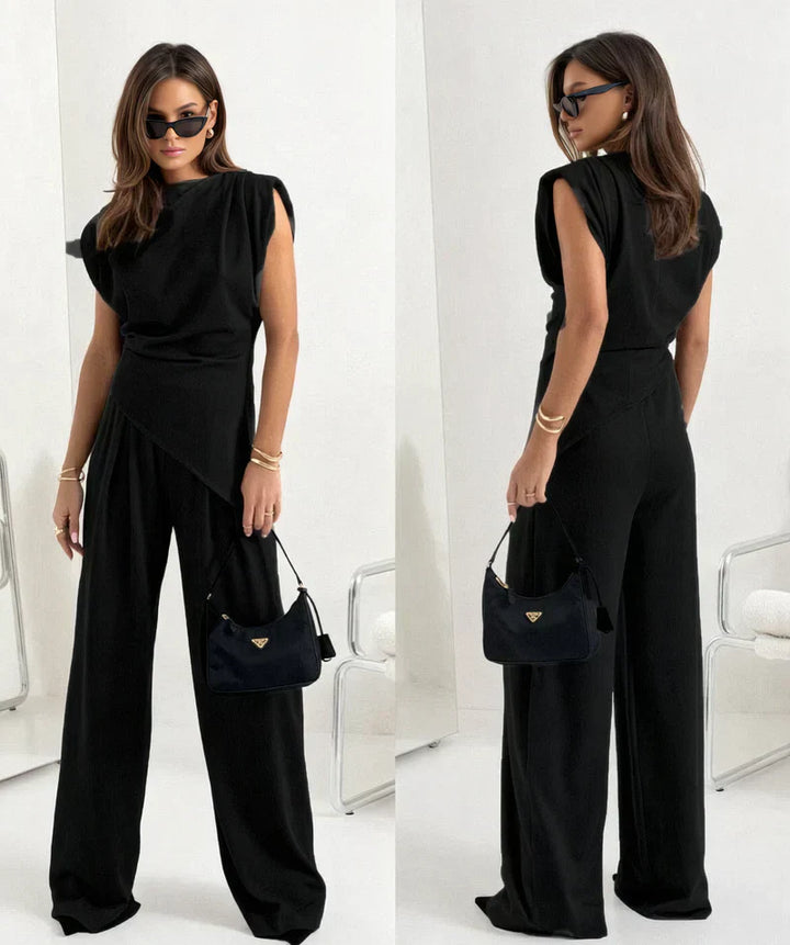 Lina Set | Damen Zweiteiliges Set | Drapiert & Elegant