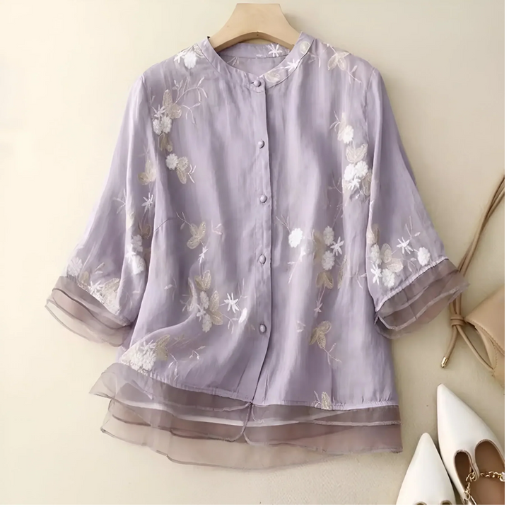 Fenja | Damen Florale Bluse | Bequem