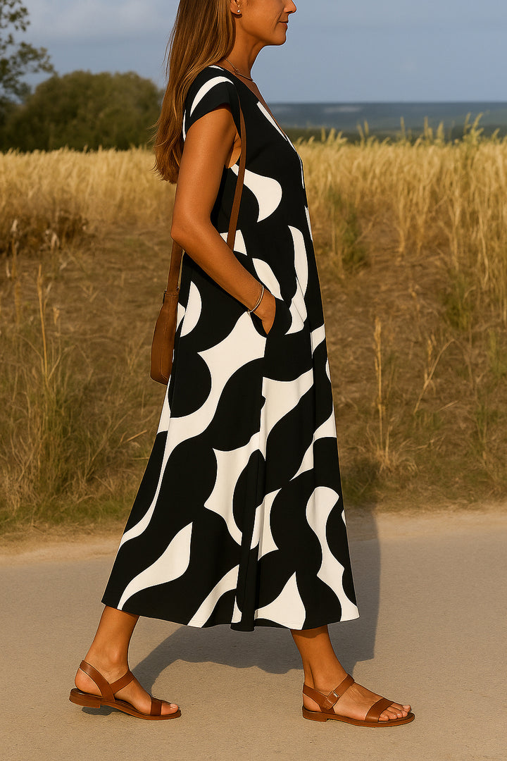 Lena | Damen V-Ausschnitt Kleid | Modernes Design