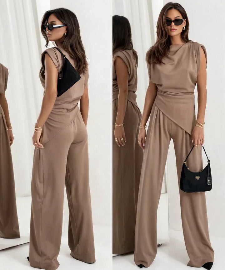 Lina Set | Damen Zweiteiliges Set | Drapiert & Elegant