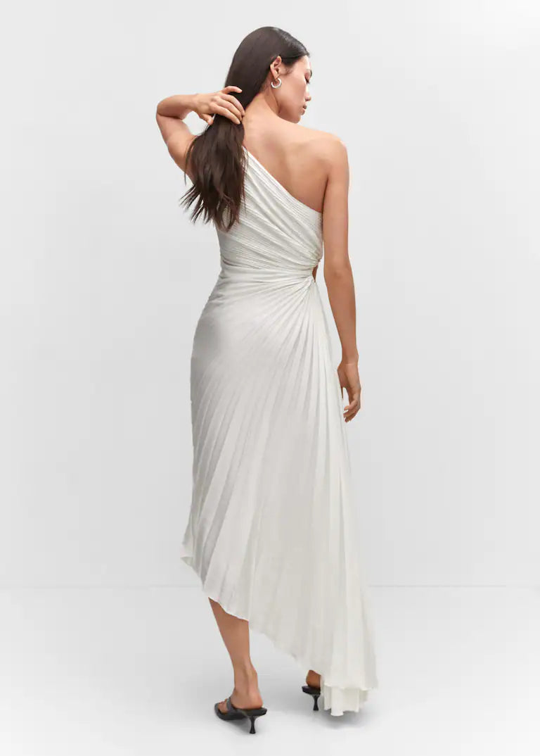 Zarita | Damen Asymmetrisches Midikleid | Falteneleganz