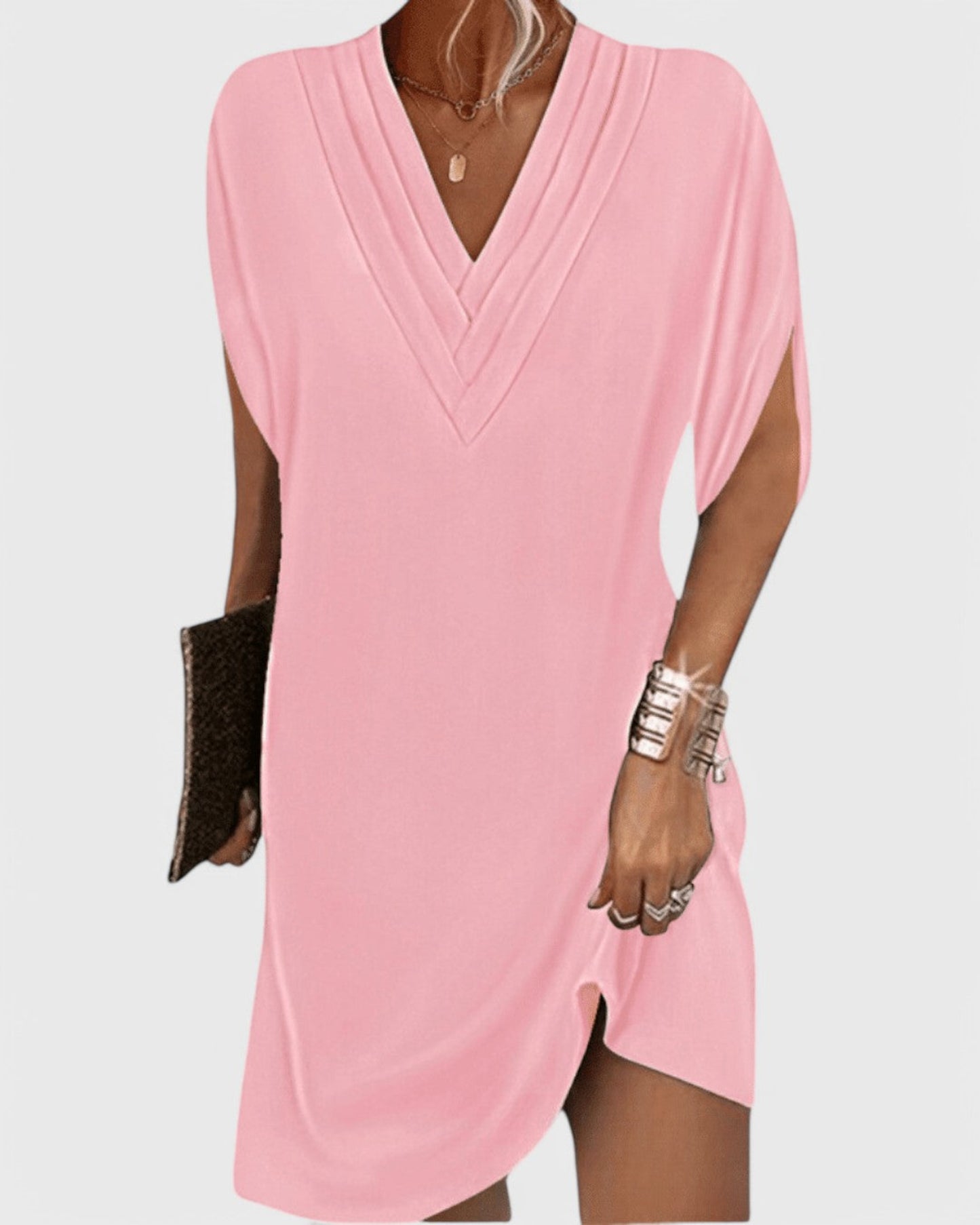 Kleid mit V-Ausschnitt für Damen