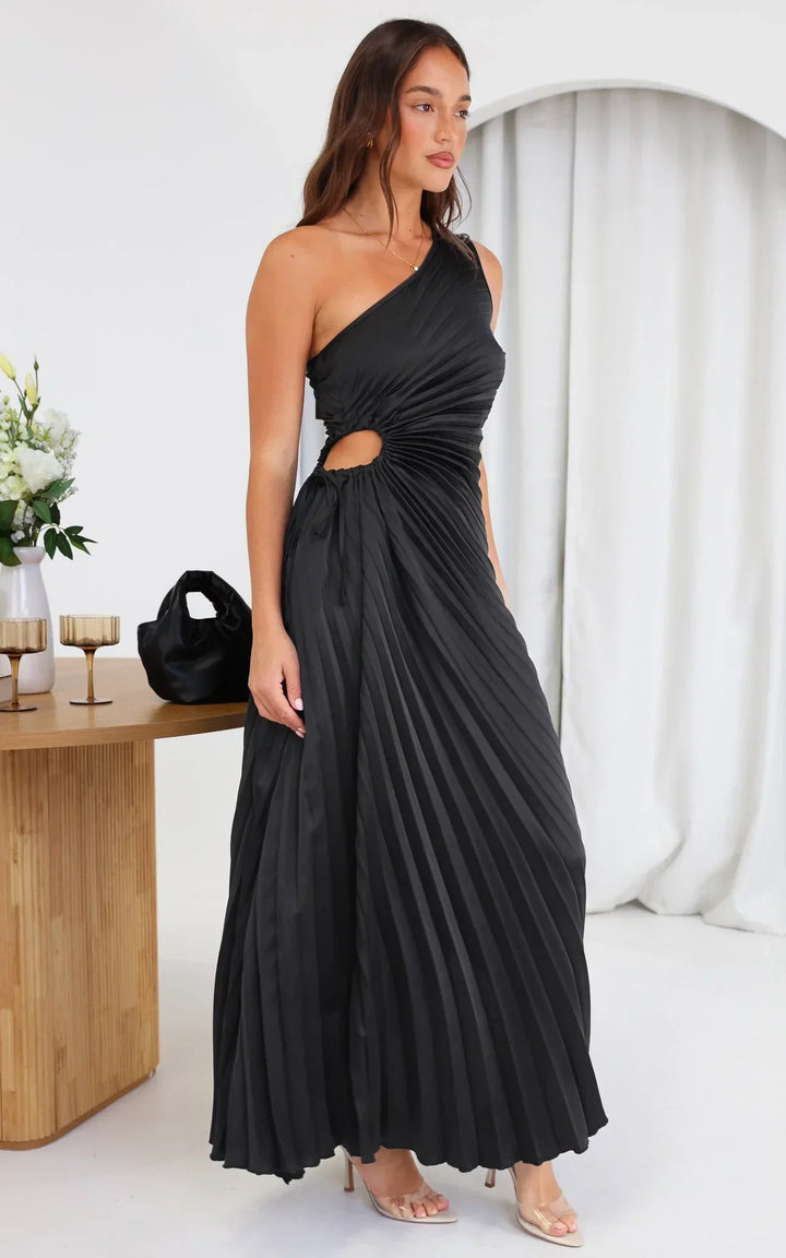 Zarita | Damen Asymmetrisches Midikleid | Falteneleganz