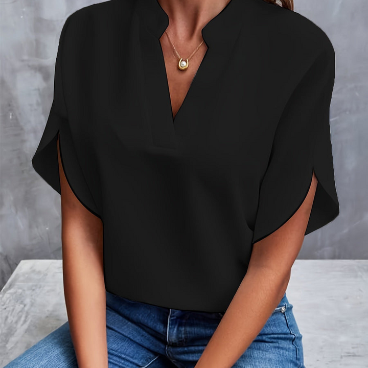 Lilia | Damen Leichte Bluse | Schlitzärmel