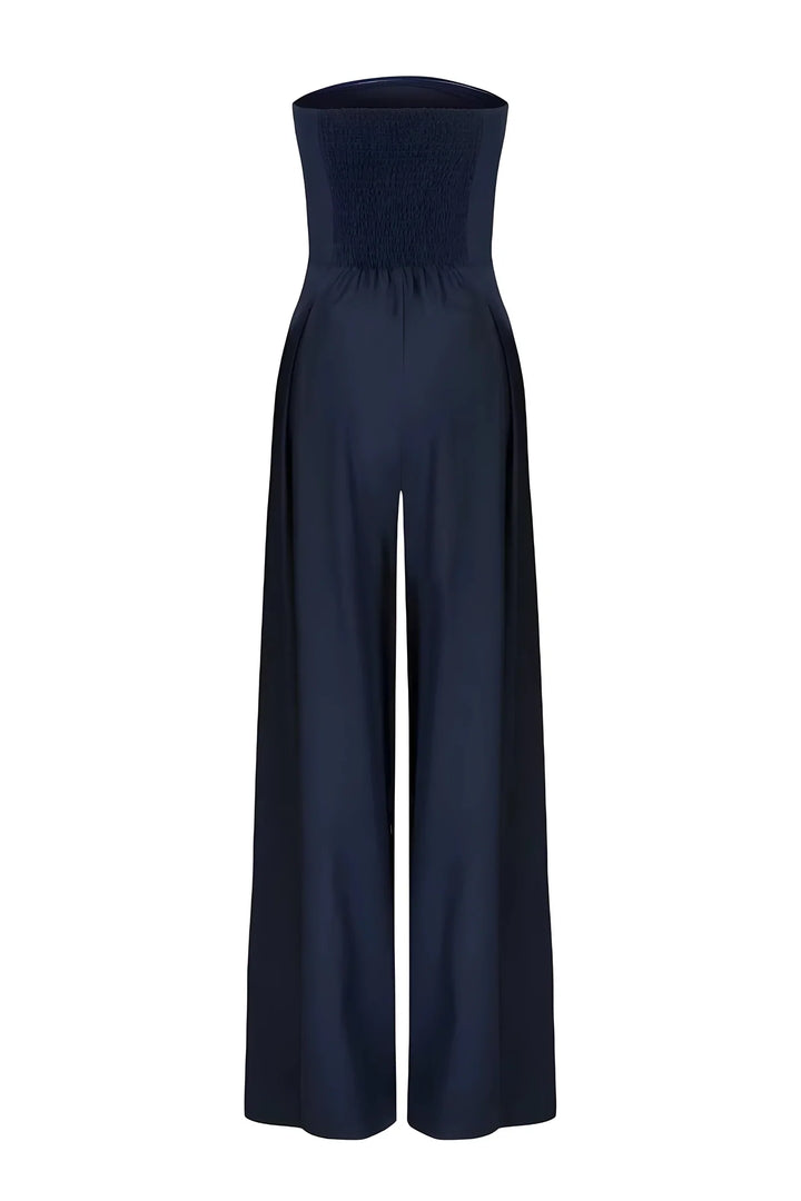 Elvana | Damen Schulterfreier Jumpsuit | Elegant Minimalistisch