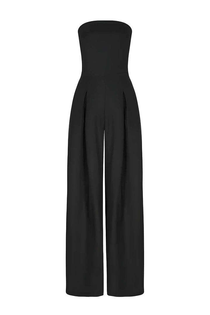 Elvana | Damen Schulterfreier Jumpsuit | Elegant Minimalistisch