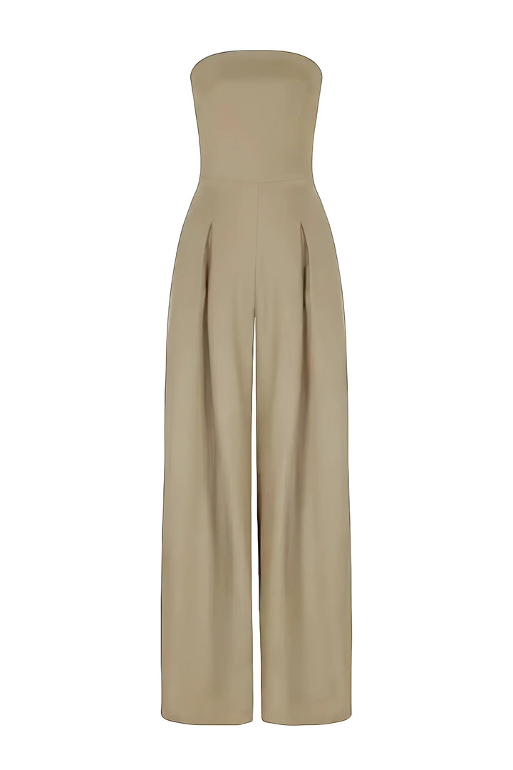 Elvana | Damen Schulterfreier Jumpsuit | Elegant Minimalistisch