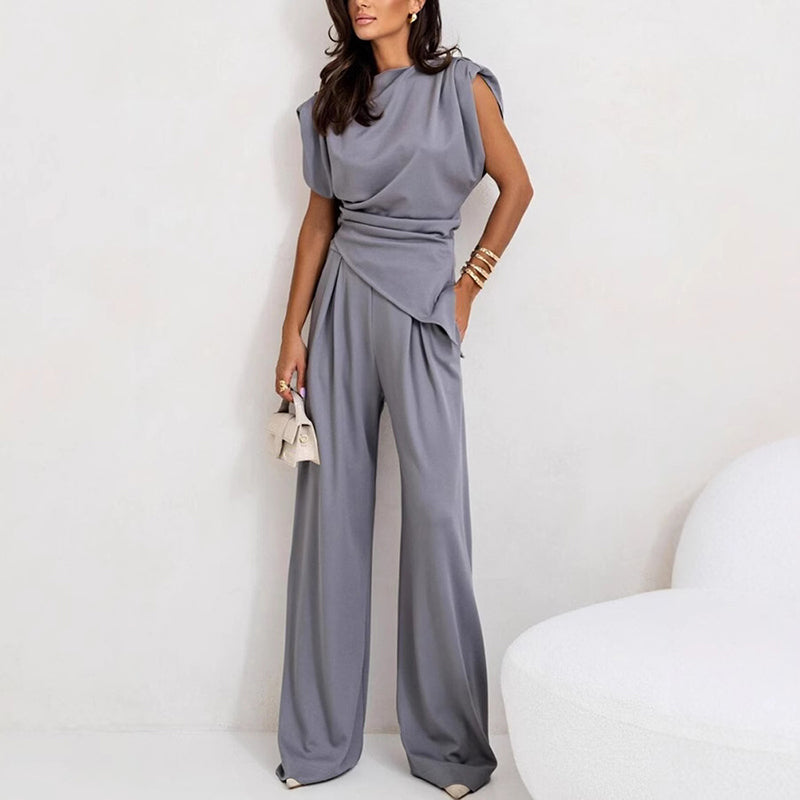 Lina Set | Damen Zweiteiliges Set | Drapiert & Elegant