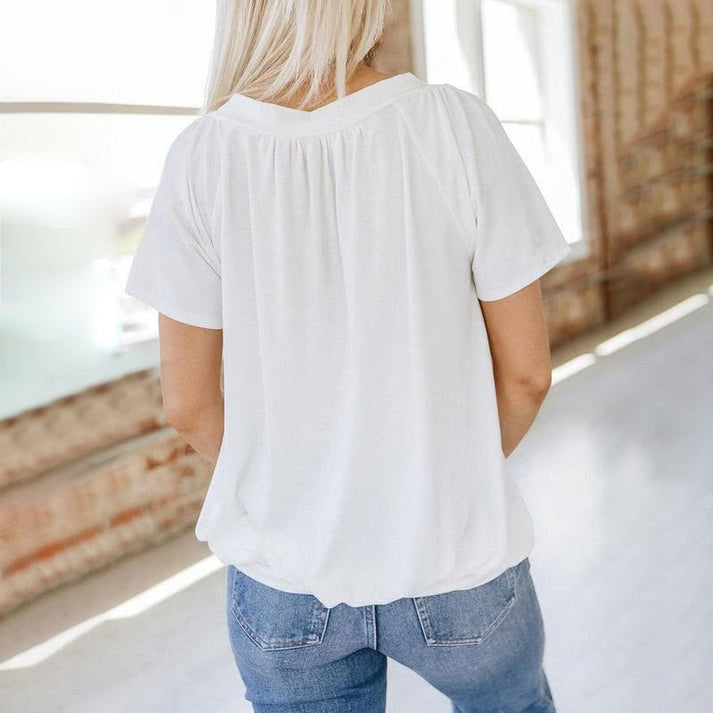 Freya | Damen Gekräuseltes Top | Alltag Elegant