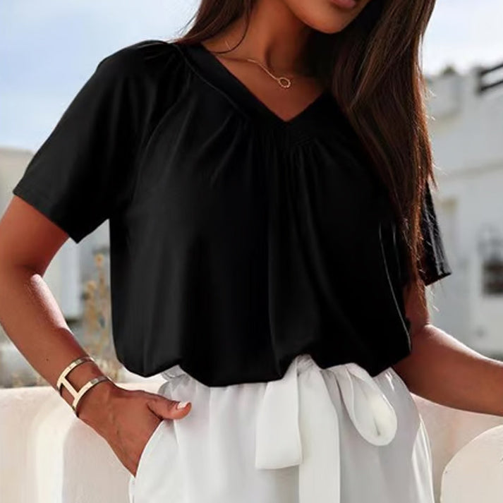 Freya | Damen Gekräuseltes Top | Alltag Elegant