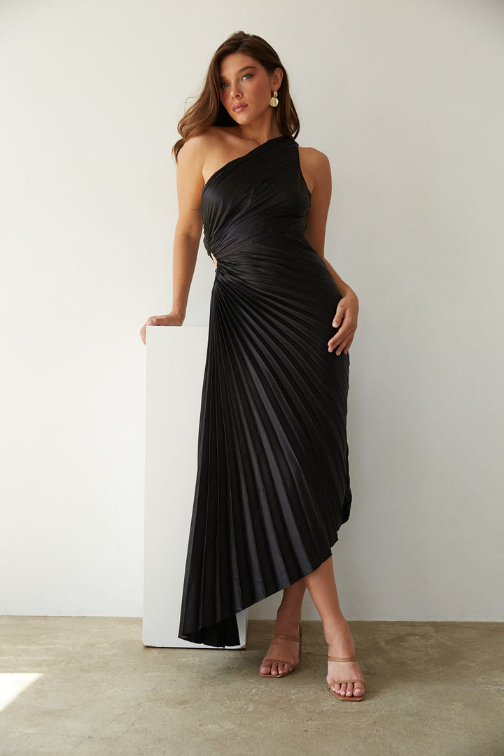 Zarita | Damen Asymmetrisches Midikleid | Falteneleganz