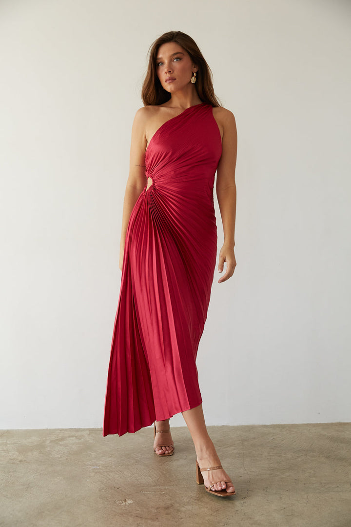 Zarita | Damen Asymmetrisches Midikleid | Falteneleganz